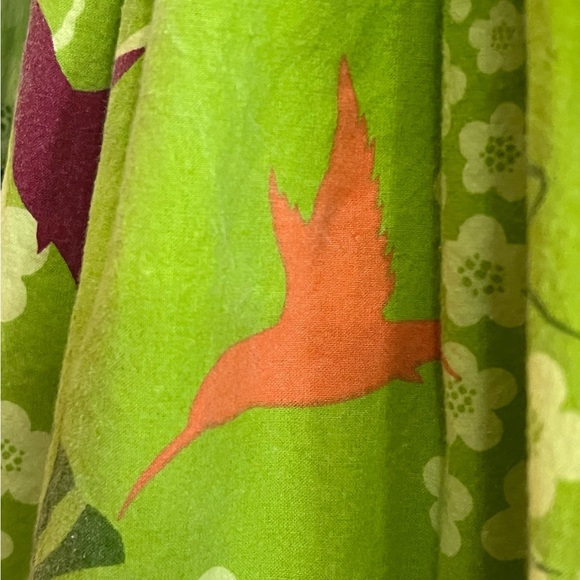 Jelly The Pug Green and Purple Floral Dress - Picture 3 of 7